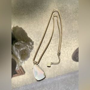 Kendra Scott Sandra White Iridescent Necklace